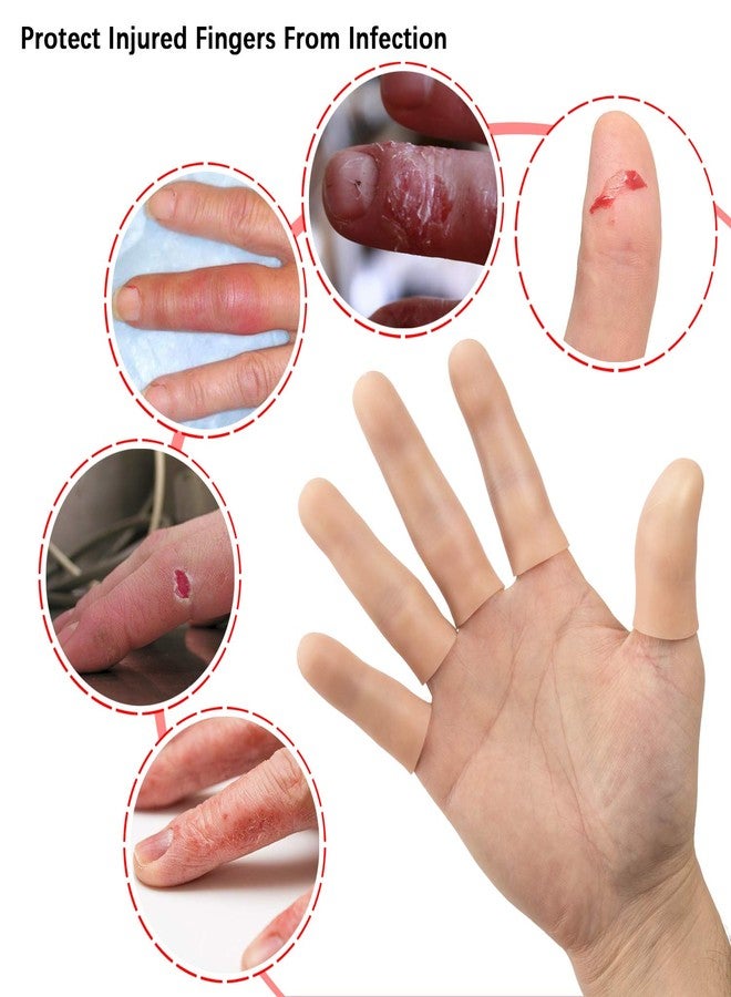 ANCIRS Gel Finger Support Protector Gloves, Gel Finger Cots/Covers - Different Sizes Silicone Fingertips for Hands Cracking, Eczema Skin (40pcs) - Image 4